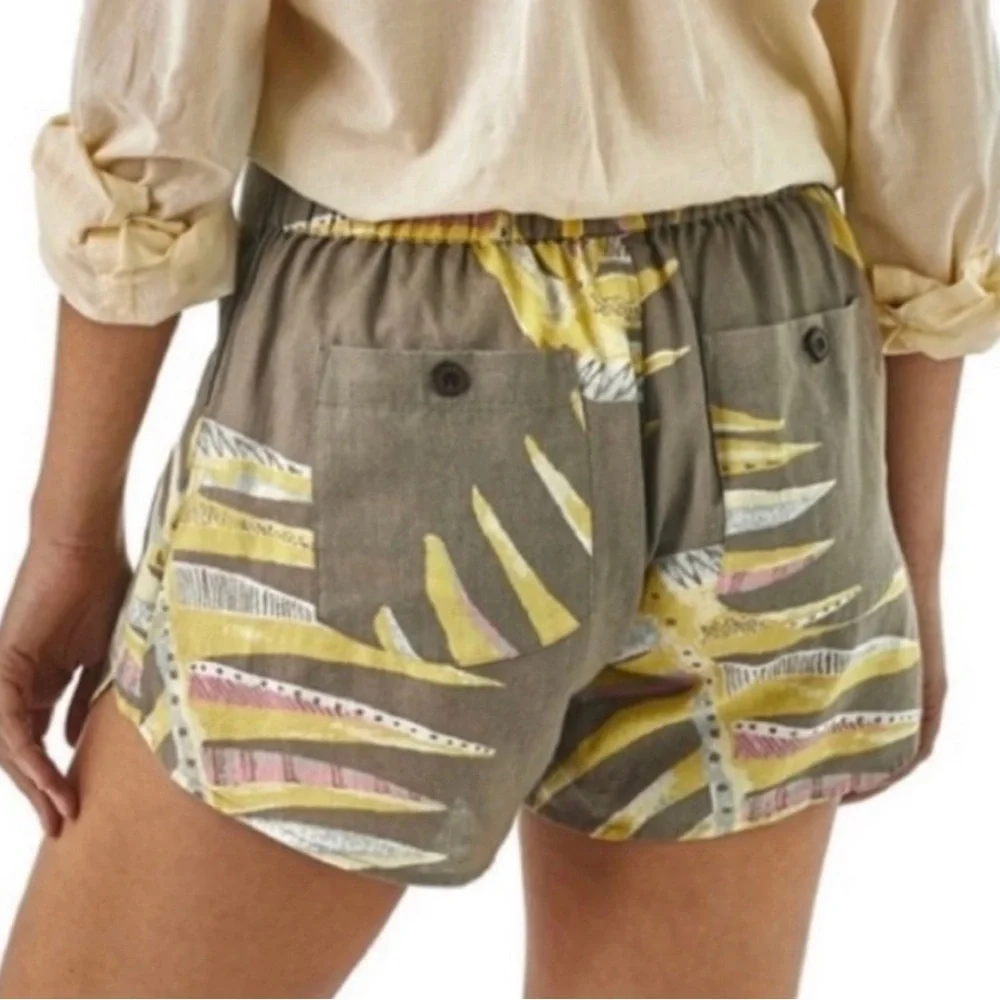 Patagonia Garden Island Tie Front Shorts Large - Picture 2 of 6